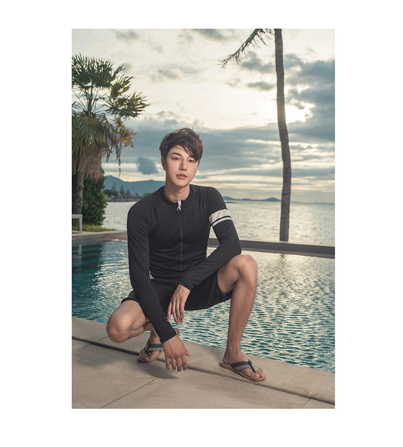 Womens Men Long Sleeve Rash Guard Swimsuit Sun Protection Sport Wetsuit 2-3 Pieces Swimsuit Set Water Sports Beachwear Tracksuit