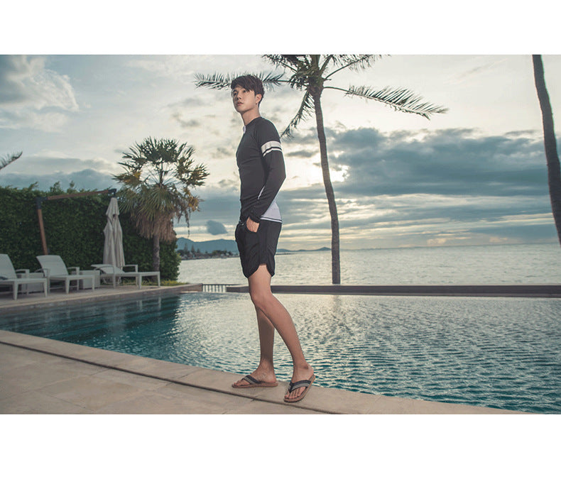 Womens Men Long Sleeve Rash Guard Swimsuit Sun Protection Sport Wetsuit 2-3 Pieces Swimsuit Set Water Sports Beachwear Tracksuit