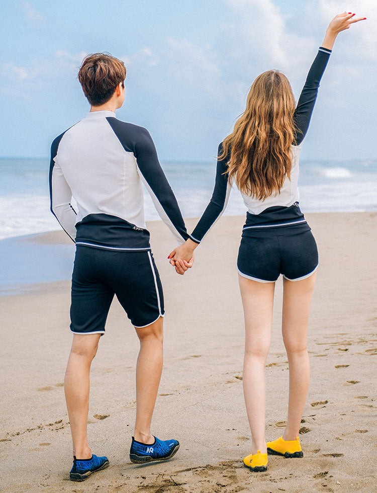 Womens Men Long Sleeve Rash Guard Swimsuit Sun Protection Sport Wetsuit 2-3 Pieces Swimsuit Set Water Sports Beachwear Tracksuit