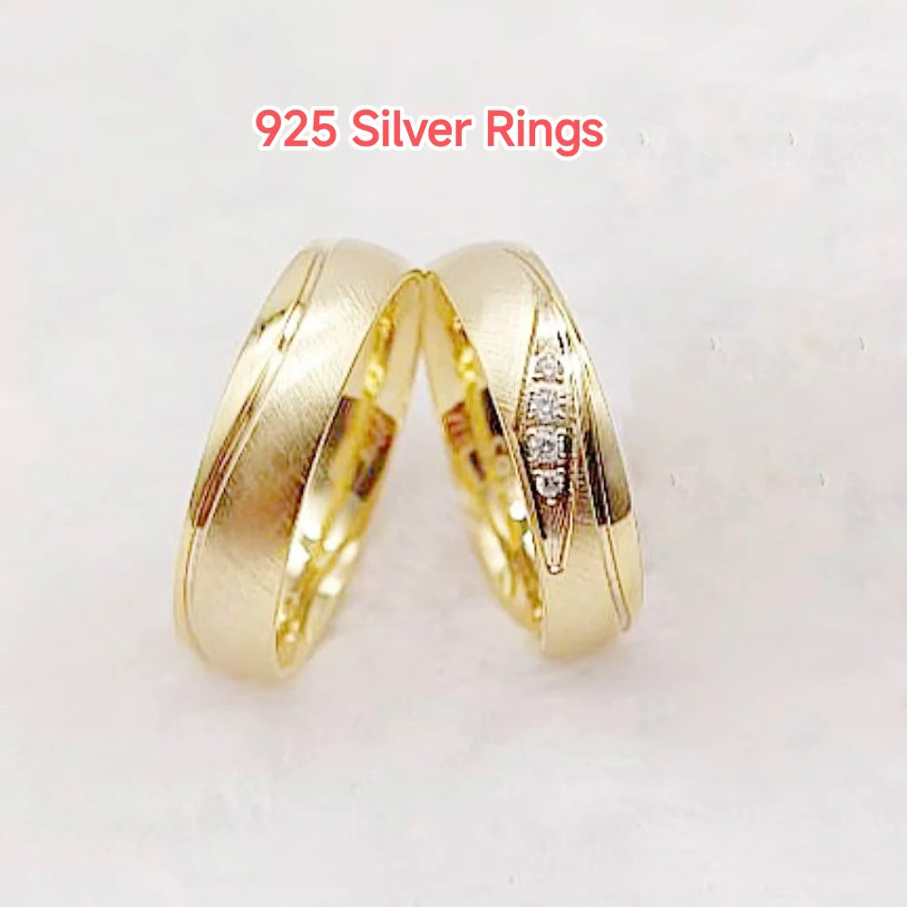 Eternal CZ Diamond Statement Wedding Bands Love Unbroken Circle Couple Rings Titanium for Perfect Anniversary Gift Wife Husband