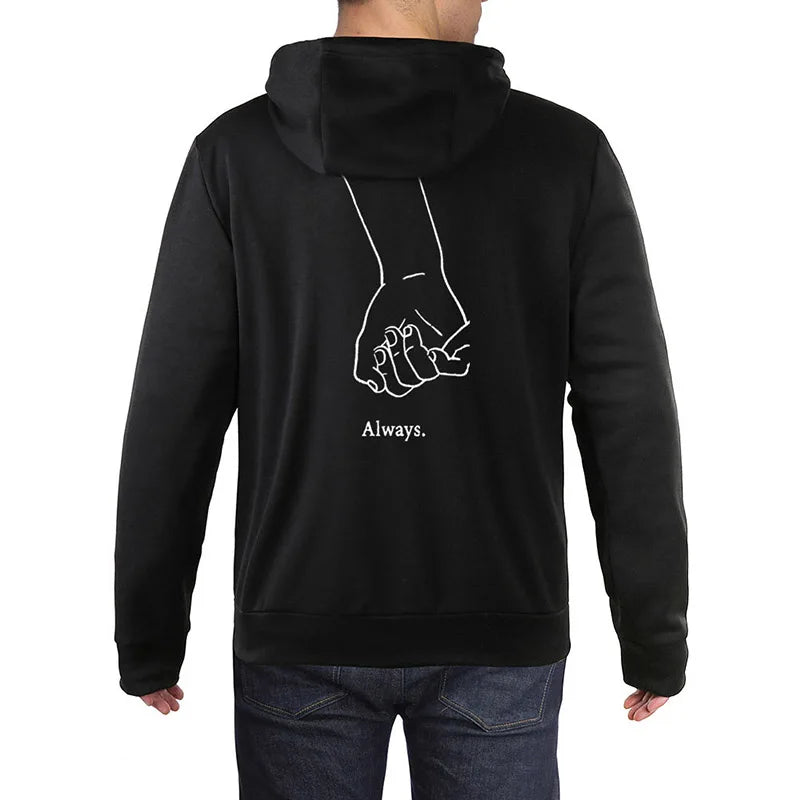 Sugarbaby Couple Hoodies Women Men Sweatshirt Lovers Couples Hoodies Casual Pullovers Gift Hand In Hand Always Forever Drop Ship