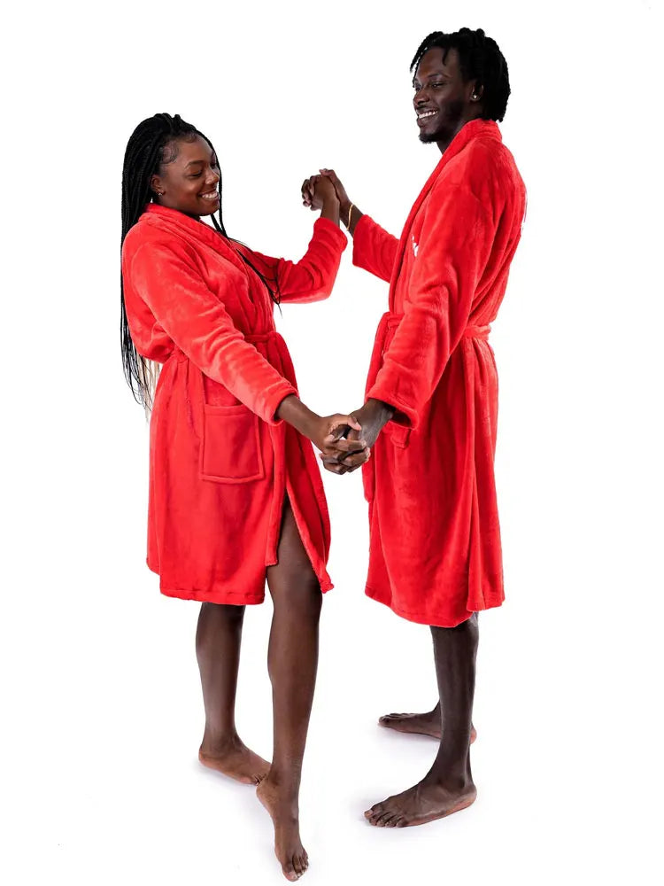 Personalized Plush Flannel Bathrobes Customized Bathrobes His Hers Names Bath Robes Wedding Gifts Couple Winter Robes King Queen