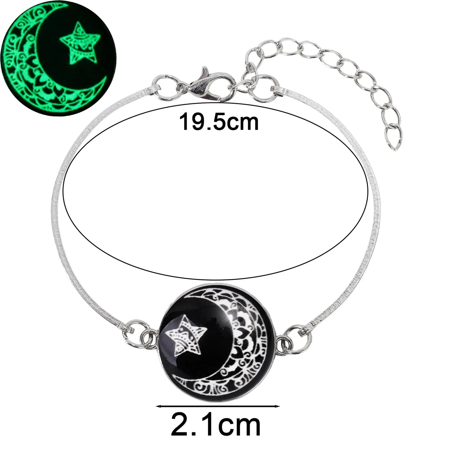 1/2Pcs Romantic Luminous Bracelets for Women Men Sun Moon Couple Metal Rope Matching Bracelet Valentine's Day Jewelry Gifts