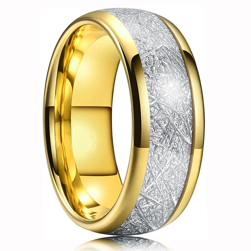 Fashion 8mm Black Tungsten Wedding Ring For Men Thin Blue Line Groove Black Brushed Ladder Edge Ring Men's Wedding Band Jewelry