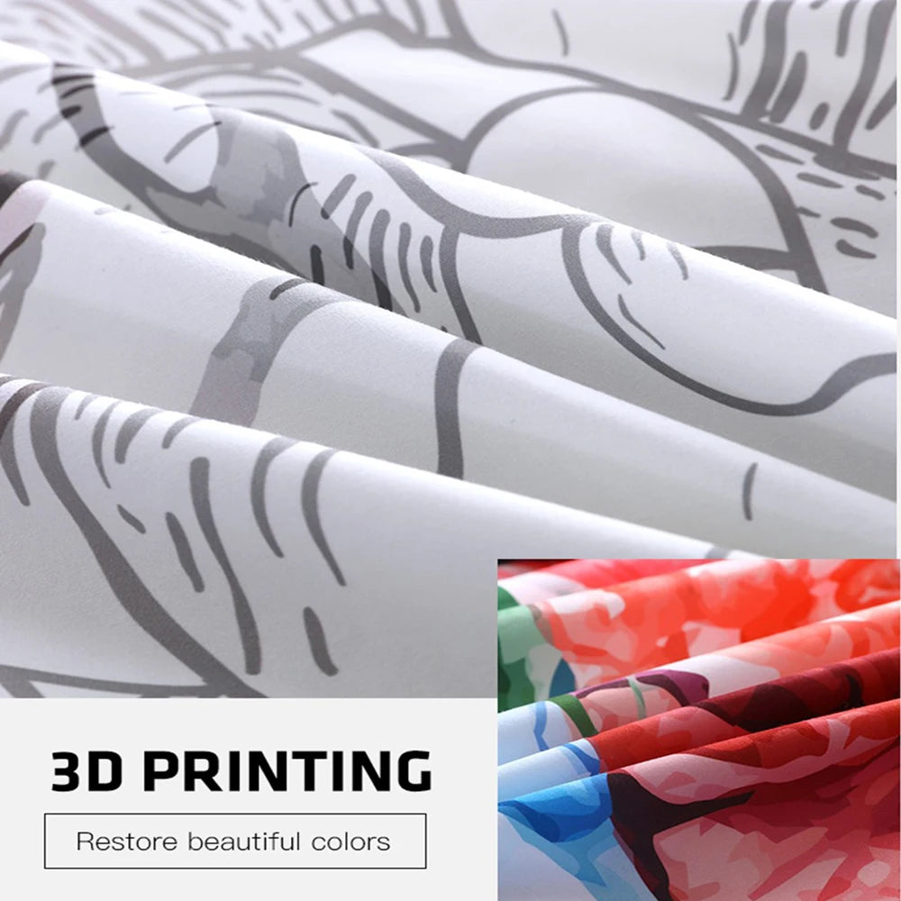 Black And White Duvet Cover Set King And Queen Bedding Set For Couple Romantic Valentine's Day Presents Polyester Duvet Cover