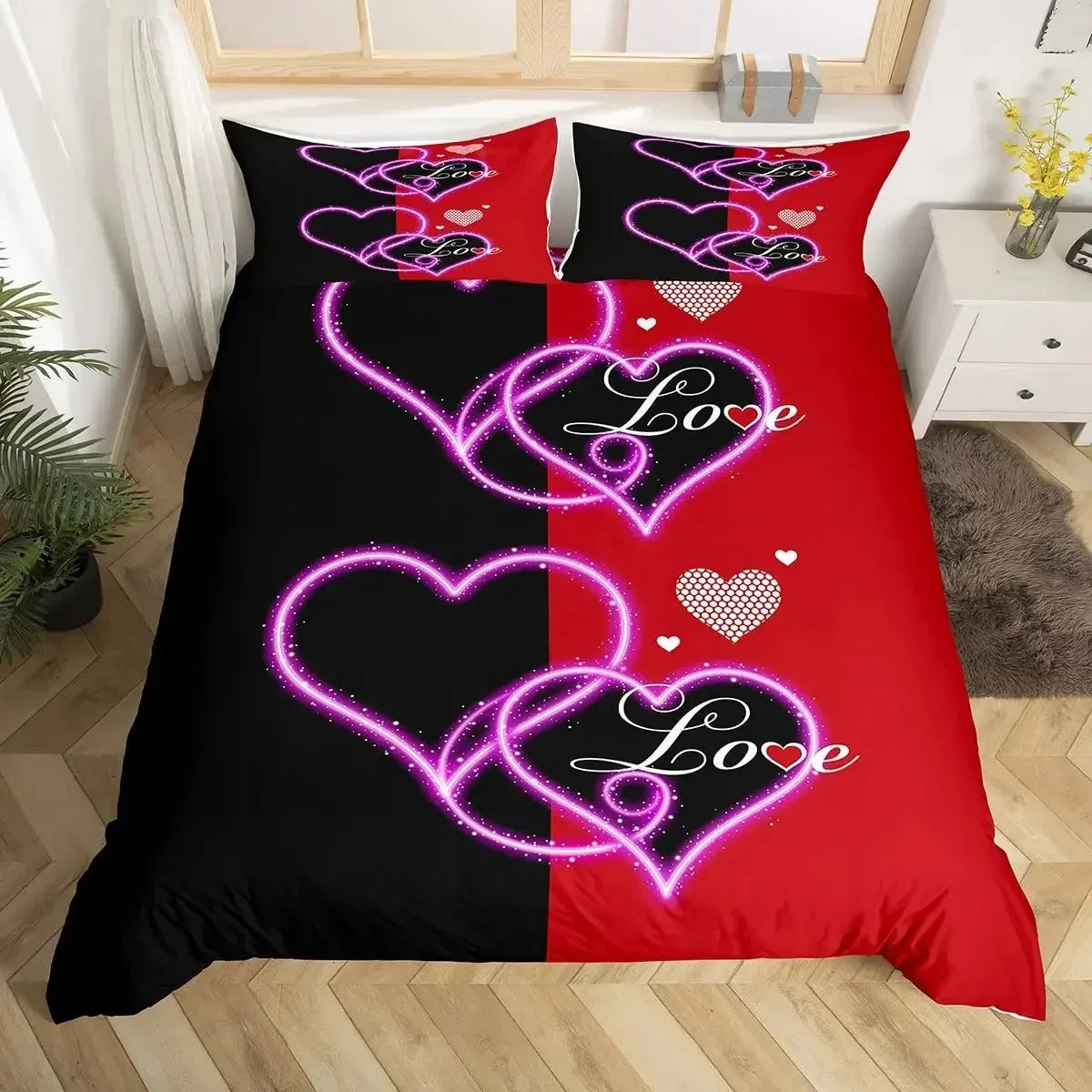 Couples Modern Duvet Cover Queen 220x240 260x240 Crown Bedding Set Black White Bed Cover For Double Bed 2 sp Adult Bedroom Set