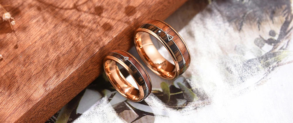 Men's Fashion Titanium Wedding Ring, 8mm Stainless Steel Style Ring, Turquoise Pattern Valentine's Day Jewelry Daily Elegance