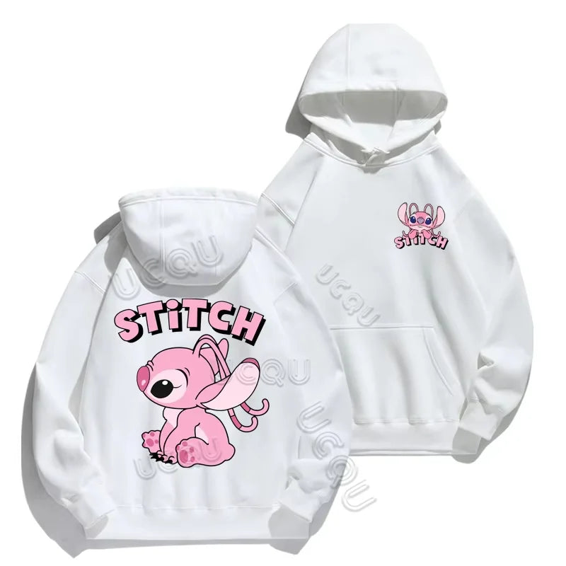 Miniso Funny Anime Autum Winter Men Women Hoodie Girl Boy Lilo and Stitch Sweatshirt Manga 3D Oversize Unisex Pullover Hoodies