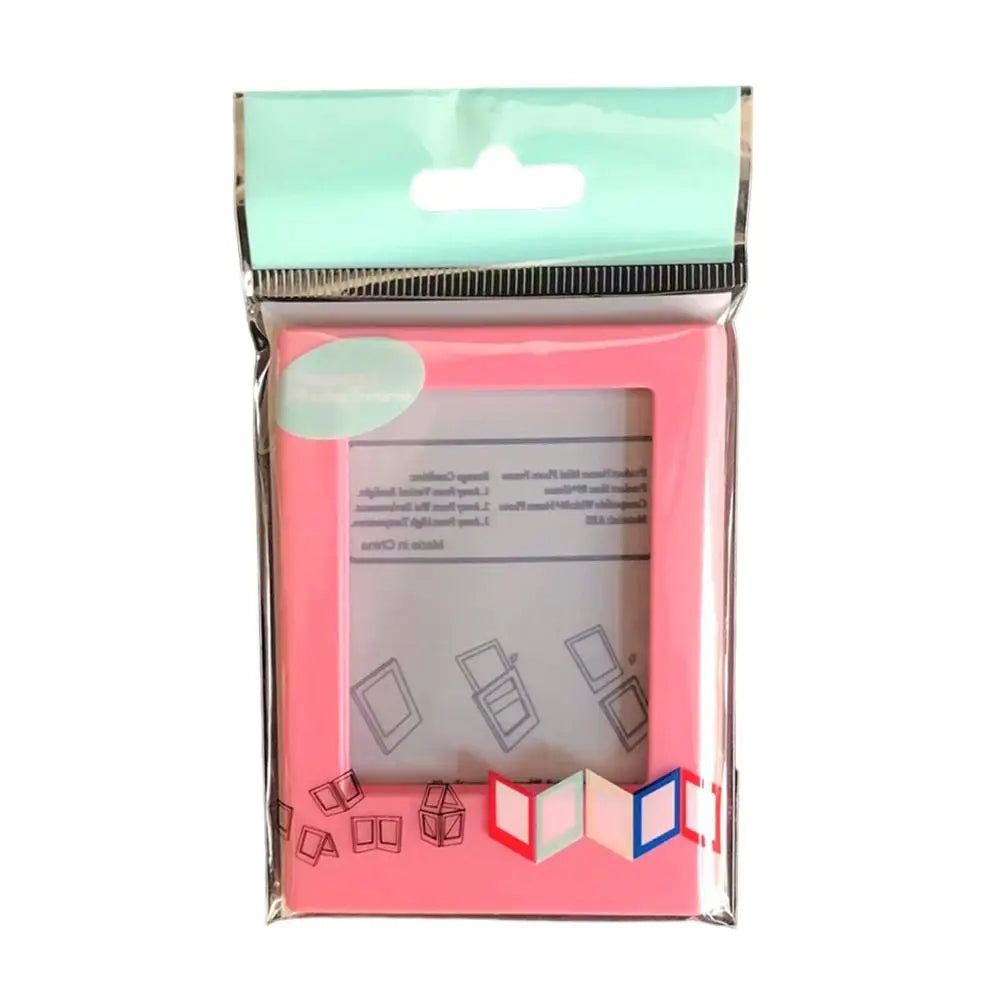 1PC 3-Inch Photo Frame Magnet Frame Polaroid Photo Mini Acrylic Magnetic Picture Frames Transparent Acrylic Card Display Stand