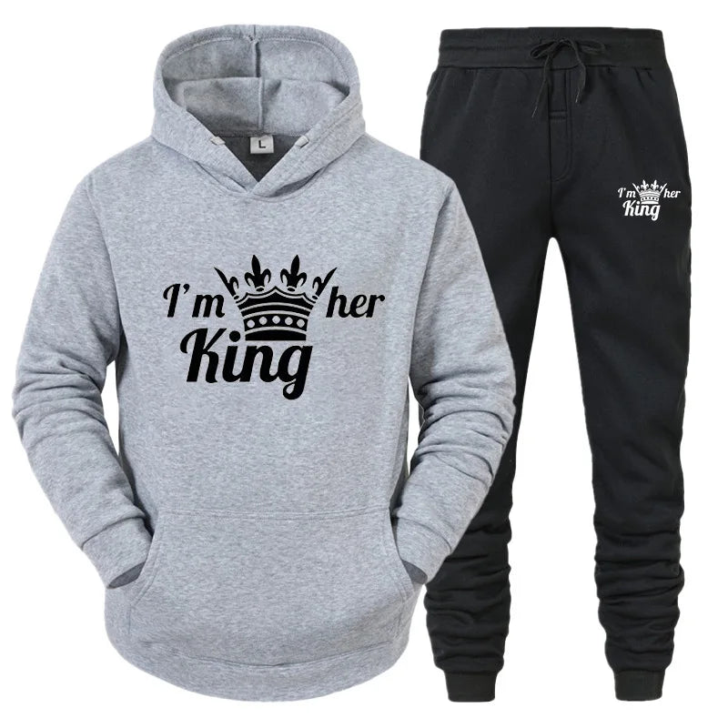 New Male Hoodie+Pants 2Pcs Jogging Sports Suit Casual Tracksuit Men Hooded Sweatshirt Outfit Spring Autumn Mens Sets Sportswear