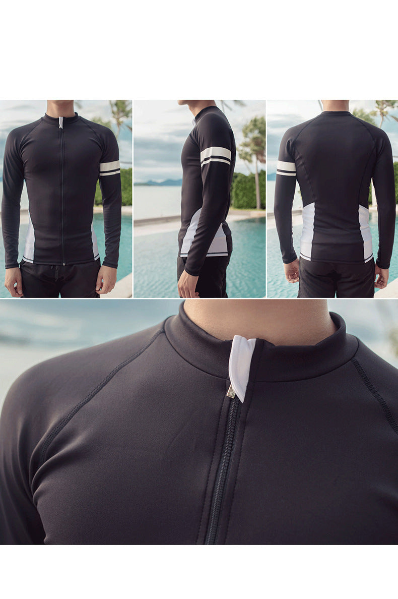 Womens Men Long Sleeve Rash Guard Swimsuit Sun Protection Sport Wetsuit 2-3 Pieces Swimsuit Set Water Sports Beachwear Tracksuit