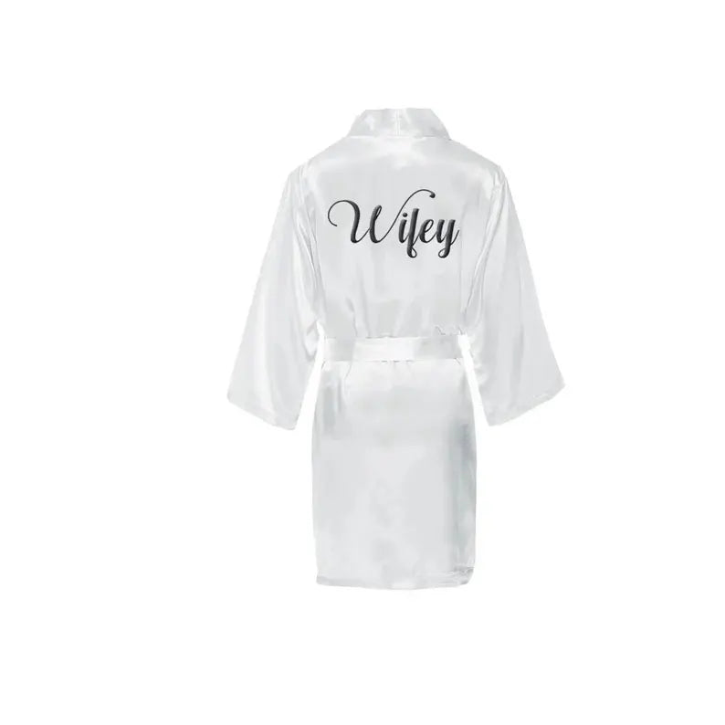 Customized Men's Bathrobe Silk Couple Set King and Queen Bath Robe Wifey and Hubby Robe Satin Valentine's Day Bathrobes Personal
