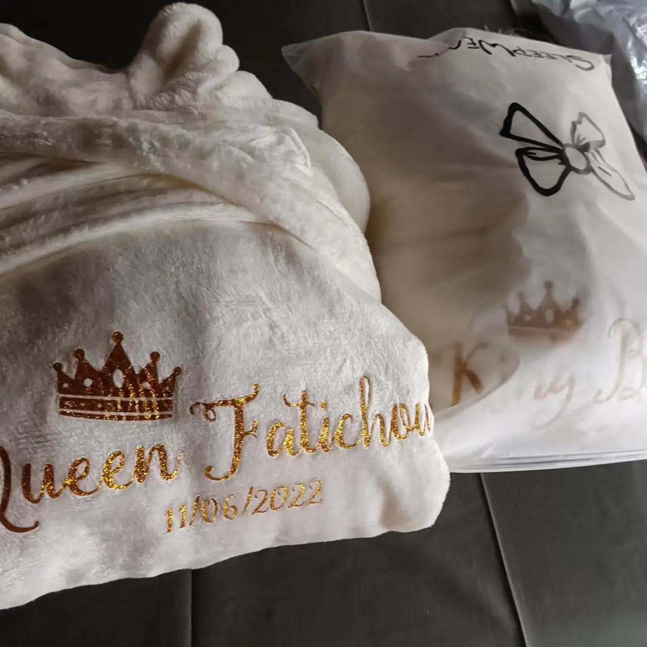 Custom Couple Bathrobe Personalized Wedding Bathrobe Flannel Anniversary King Queen Robes Honeymoon Mr Gift Bride And Groom Gift