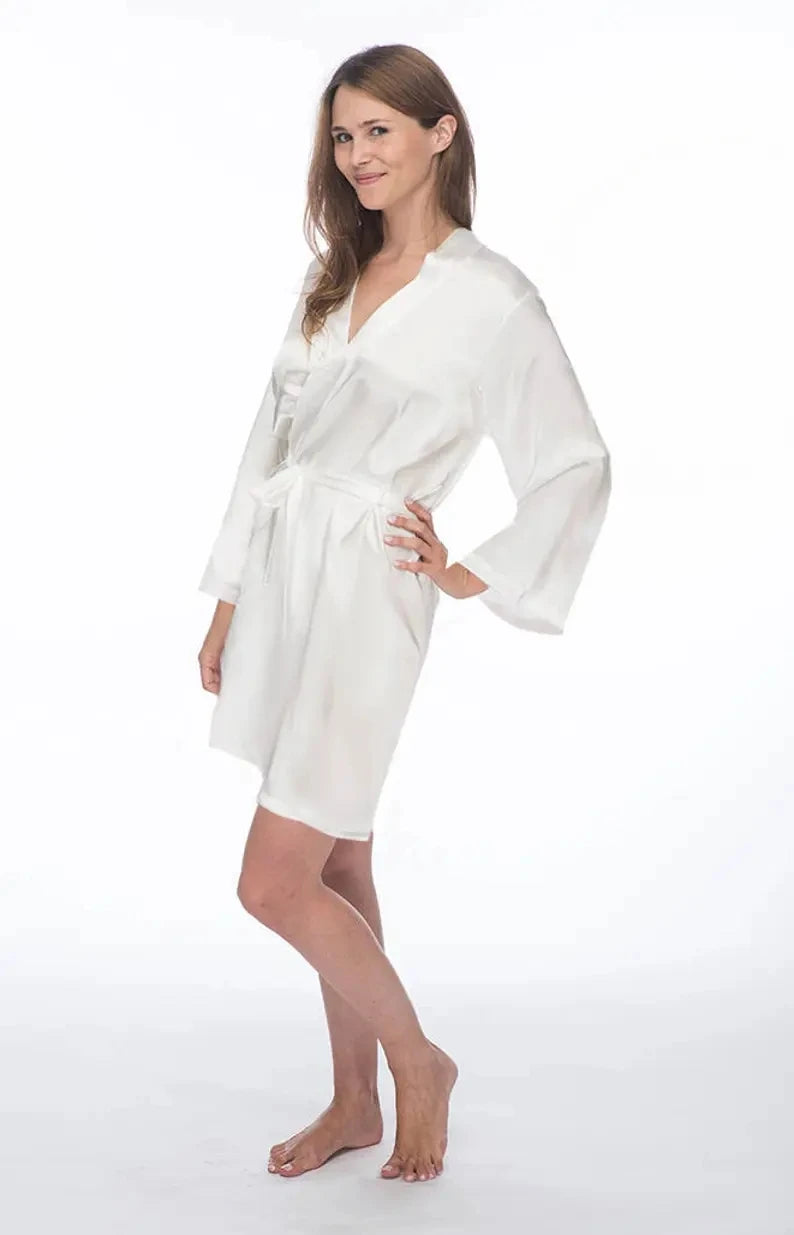 Customized Men's Bathrobe Silk Couple Set King and Queen Bath Robe Wifey and Hubby Robe Satin Valentine's Day Bathrobes Personal