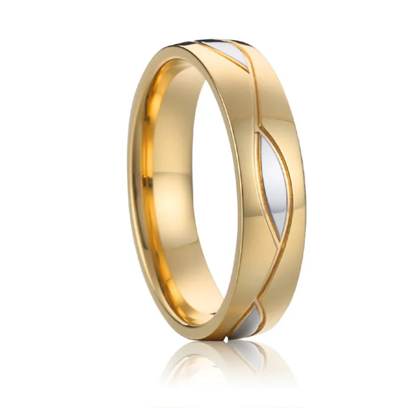 316l Stainless Steel African Jewelry en Lovers Alliance Anniversary Marriage Wedding Rings Couple Sets for Men and Women