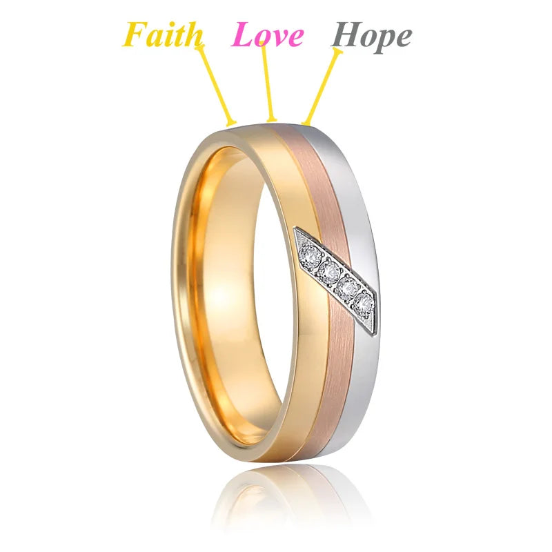 316l Stainless Steel African Jewelry en Lovers Alliance Anniversary Marriage Wedding Rings Couple Sets for Men and Women