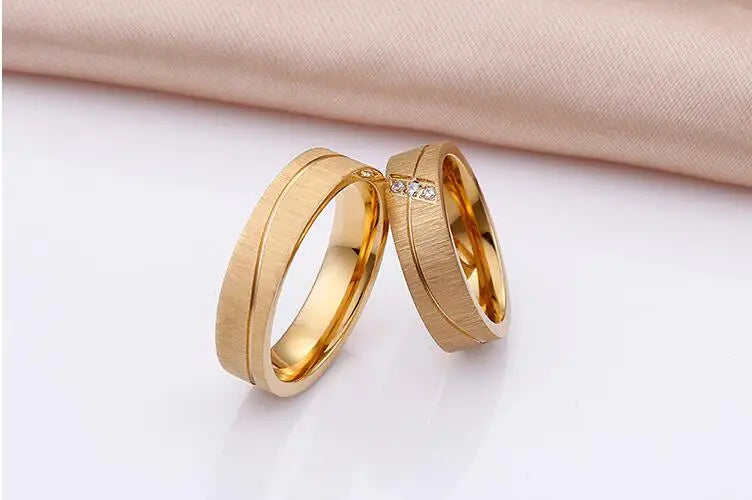 316l Stainless Steel African Jewelry en Lovers Alliance Anniversary Marriage Wedding Rings Couple Sets for Men and Women