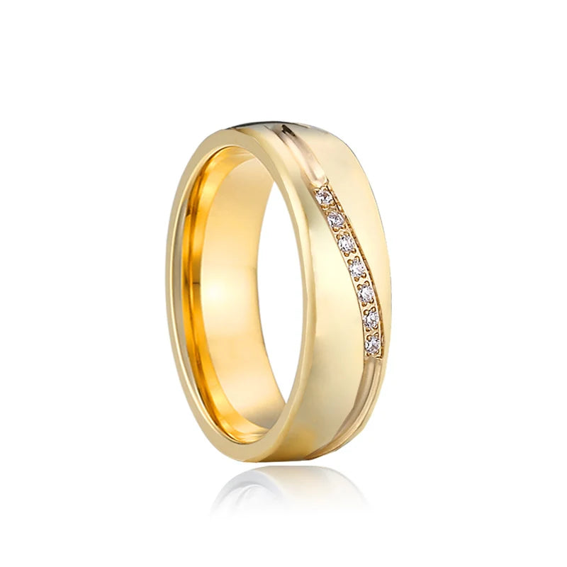 316l Stainless Steel African Jewelry en Lovers Alliance Anniversary Marriage Wedding Rings Couple Sets for Men and Women