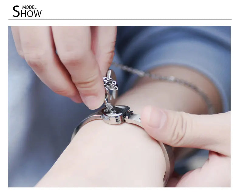 Couple Jewelry Stainless Steel Bracelet Love Heart Lock Bracelets Bangles Key Pendant Necklace for Women Men Lover Jewelry Gift