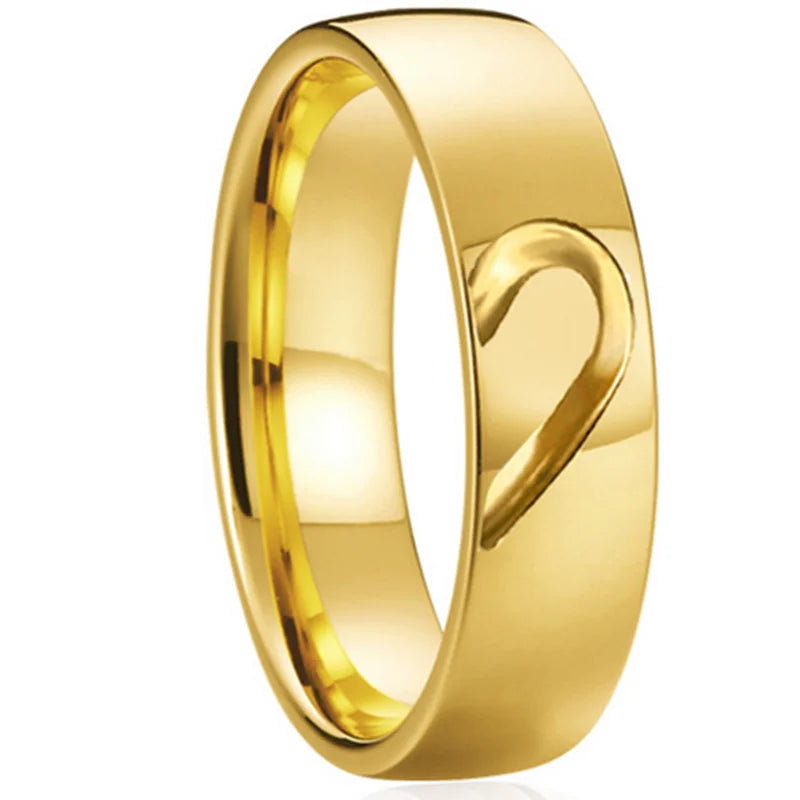 316l Stainless Steel African Jewelry en Lovers Alliance Anniversary Marriage Wedding Rings Couple Sets for Men and Women