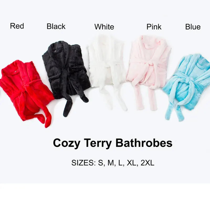 Personalized Plush Flannel Bathrobes Customized Bathrobes His Hers Names Bath Robes Wedding Gifts Couple Winter Robes King Queen