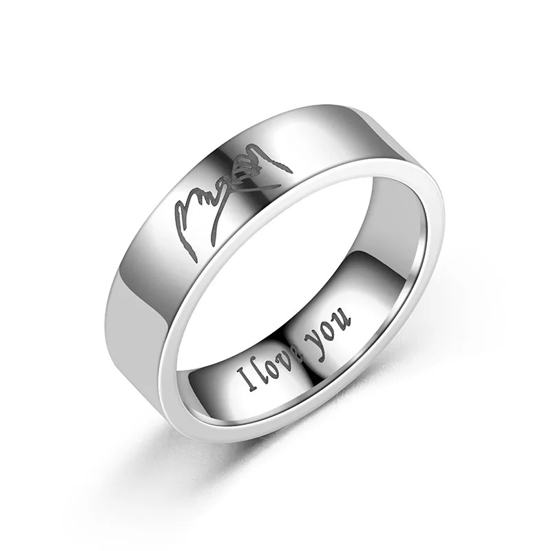 Titanium Steel Ring For Men Women Couple Ring Lovers Promise Ring Wedding Engagement Fashion Jewelry Brithday Gift Wholesale