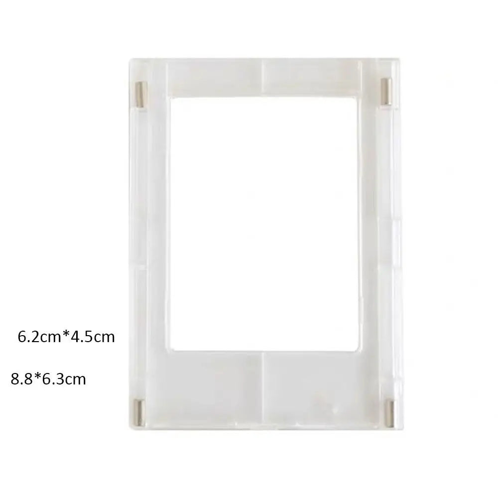 1PC 3-Inch Photo Frame Magnet Frame Polaroid Photo Mini Acrylic Magnetic Picture Frames Transparent Acrylic Card Display Stand