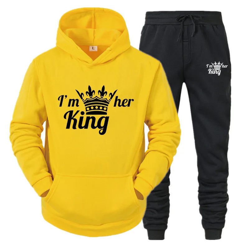 New Male Hoodie+Pants 2Pcs Jogging Sports Suit Casual Tracksuit Men Hooded Sweatshirt Outfit Spring Autumn Mens Sets Sportswear