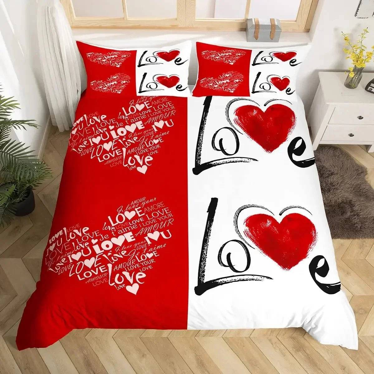Couples Modern Duvet Cover Queen 220x240 260x240 Crown Bedding Set Black White Bed Cover For Double Bed 2 sp Adult Bedroom Set