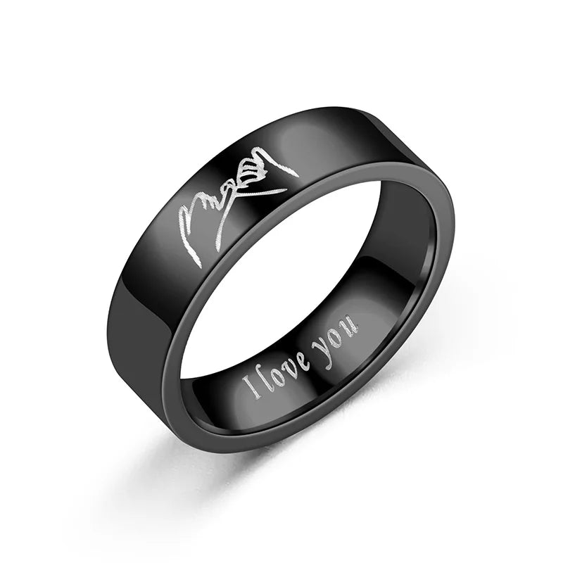 Titanium Steel Ring For Men Women Couple Ring Lovers Promise Ring Wedding Engagement Fashion Jewelry Brithday Gift Wholesale