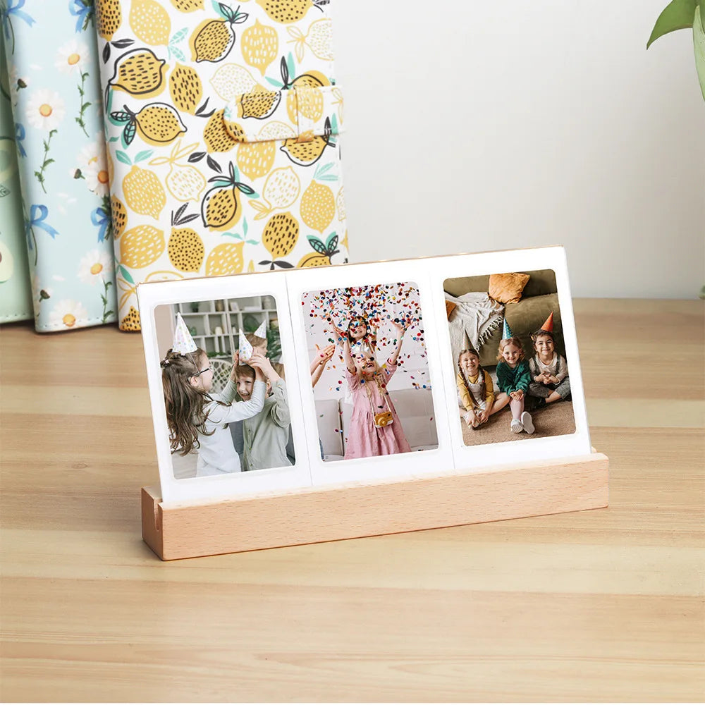 3 in 1 3 Inch Photo Frame Instant Camera Acrylic LED Light Photo Table for Fujifilm Instax Mini 12 11 9 8 Evo Fuji Camera