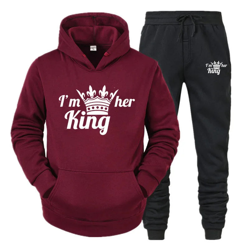 New Male Hoodie+Pants 2Pcs Jogging Sports Suit Casual Tracksuit Men Hooded Sweatshirt Outfit Spring Autumn Mens Sets Sportswear