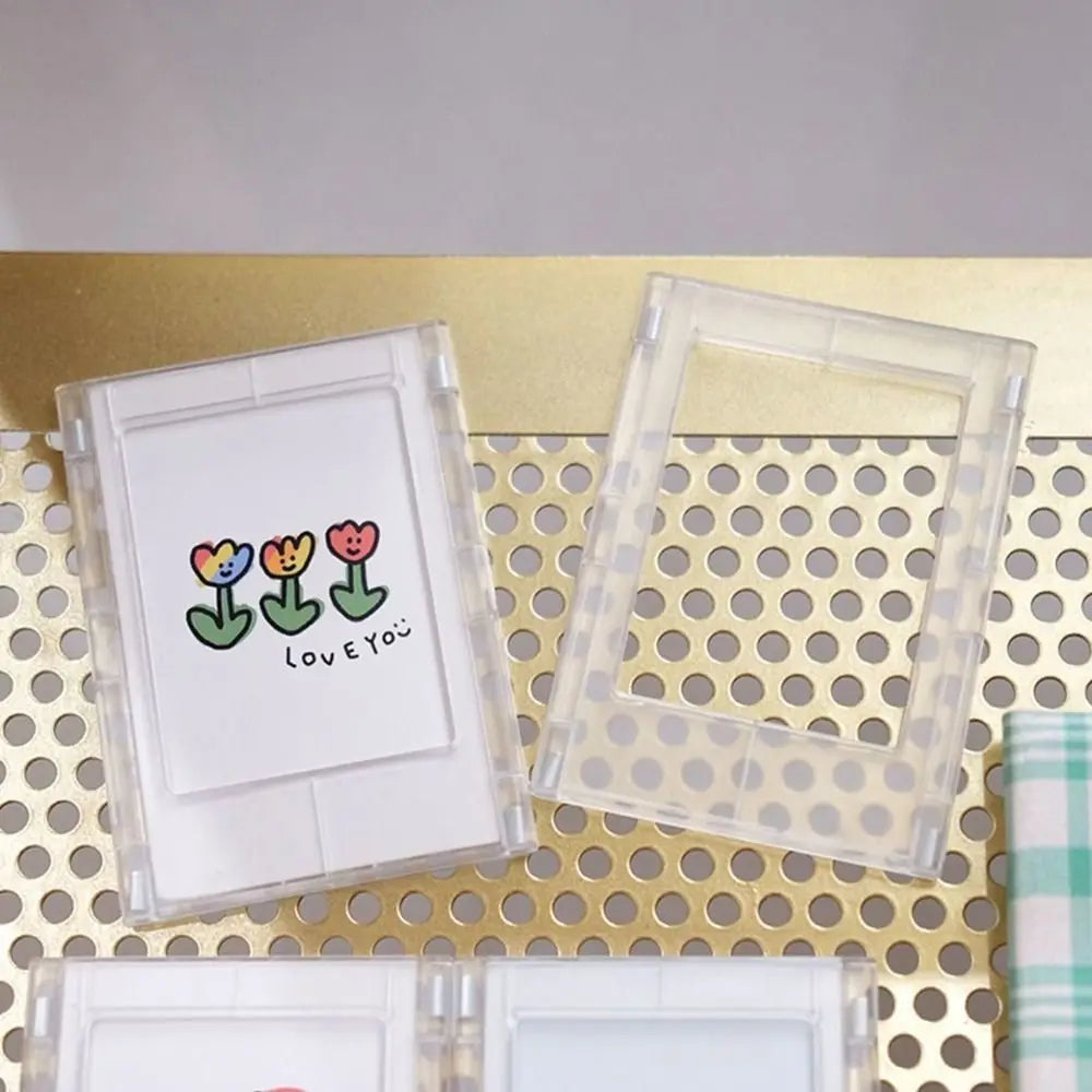 1PC 3-Inch Photo Frame Magnet Frame Polaroid Photo Mini Acrylic Magnetic Picture Frames Transparent Acrylic Card Display Stand