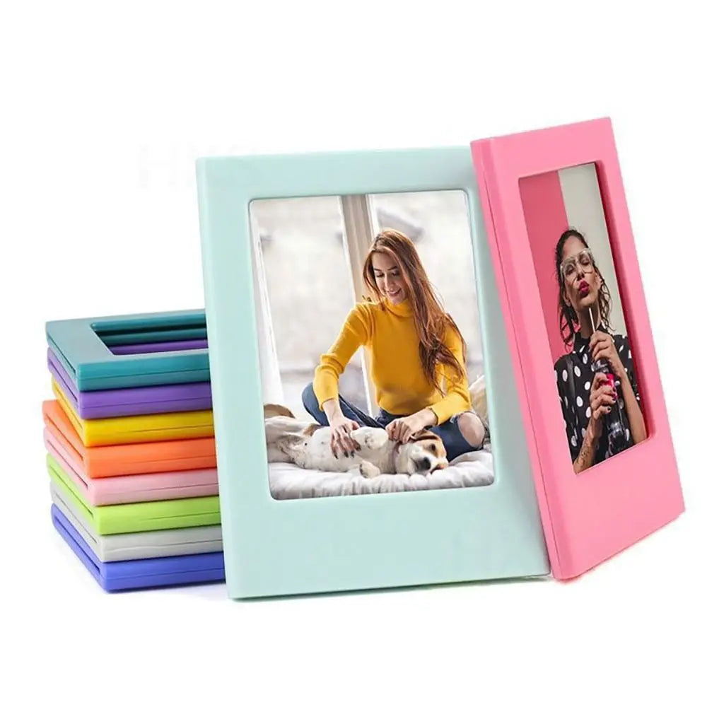 1PC 3-Inch Photo Frame Magnet Frame Polaroid Photo Mini Acrylic Magnetic Picture Frames Transparent Acrylic Card Display Stand
