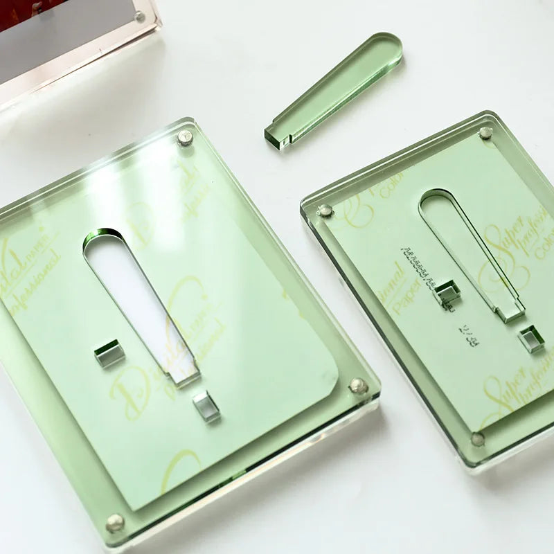 Jelly Color 3 Inch Acrylic Photocard Holder Photo Frame Display Stand Desktop Decoration