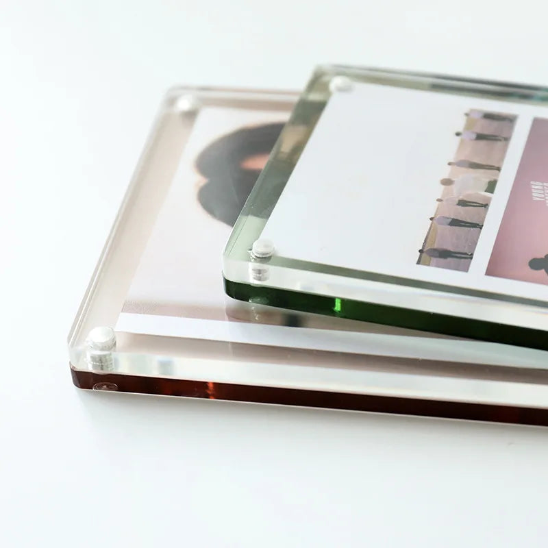 Jelly Color 3 Inch Acrylic Photocard Holder Photo Frame Display Stand Desktop Decoration