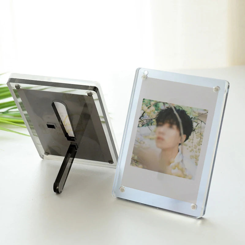 Jelly Color 3 Inch Acrylic Photocard Holder Photo Frame Display Stand Desktop Decoration