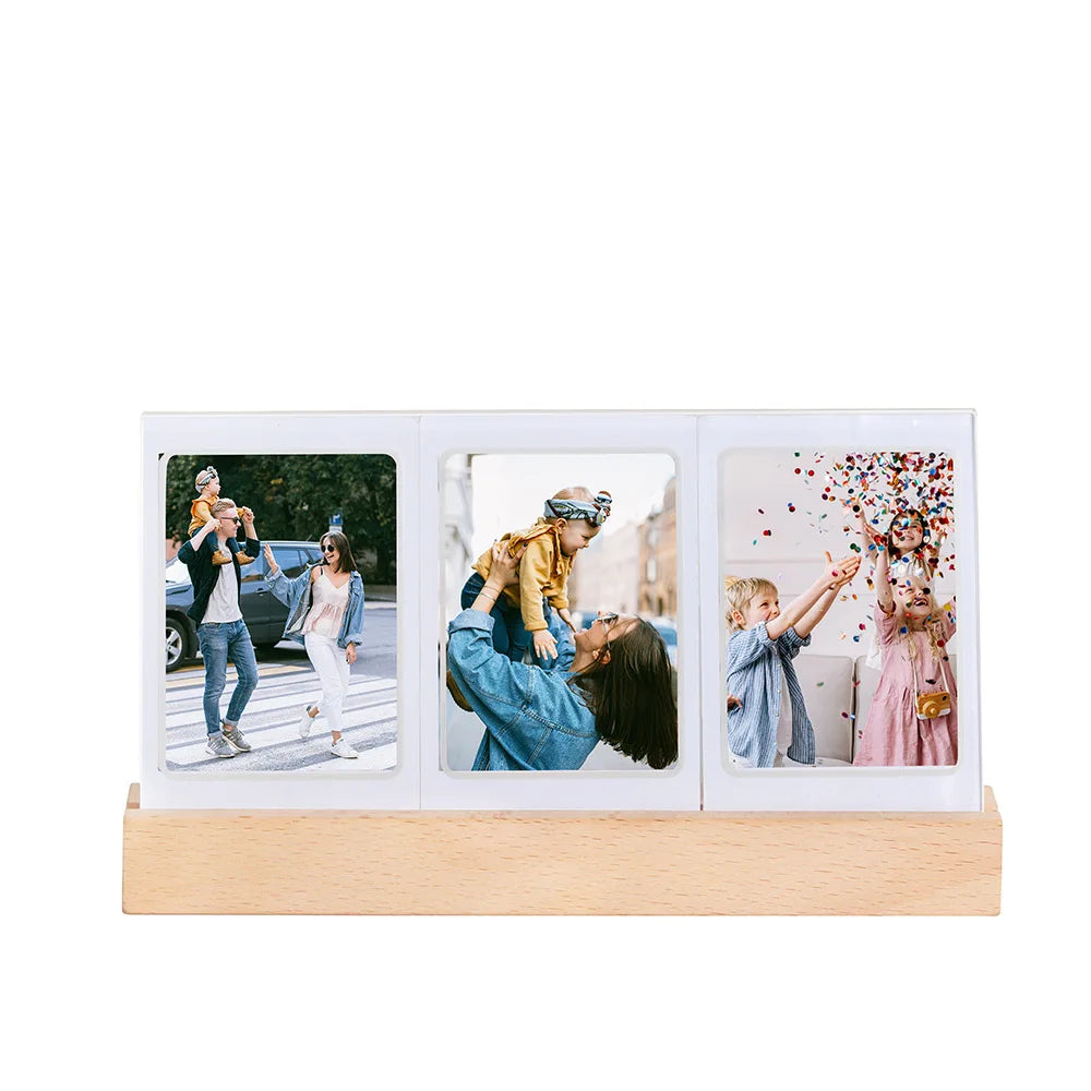 3 in 1 3 Inch Photo Frame Instant Camera Acrylic LED Light Photo Table for Fujifilm Instax Mini 12 11 9 8 Evo Fuji Camera