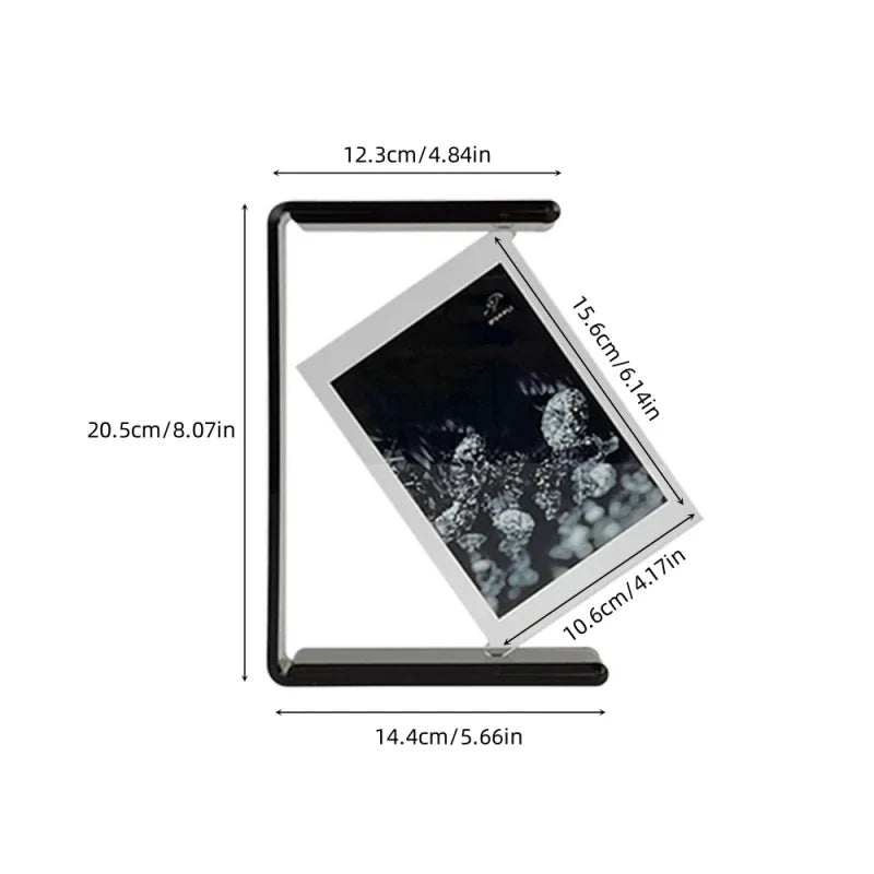 Creative Double-sided Rotating 6-inch High-definition Transparent Acrylic Photo Frame for Weddings and Home Decor