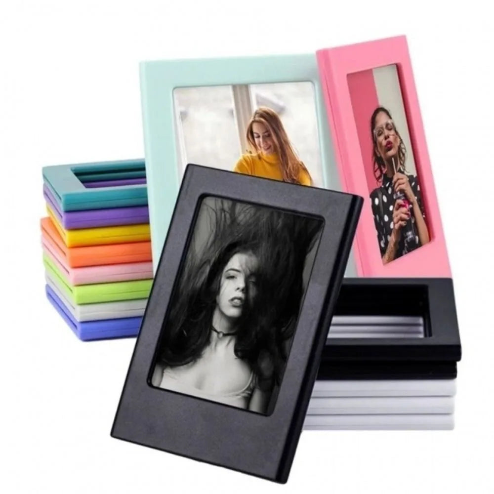 1PC 3-Inch Photo Frame Magnet Frame Polaroid Photo Mini Acrylic Magnetic Picture Frames Transparent Acrylic Card Display Stand
