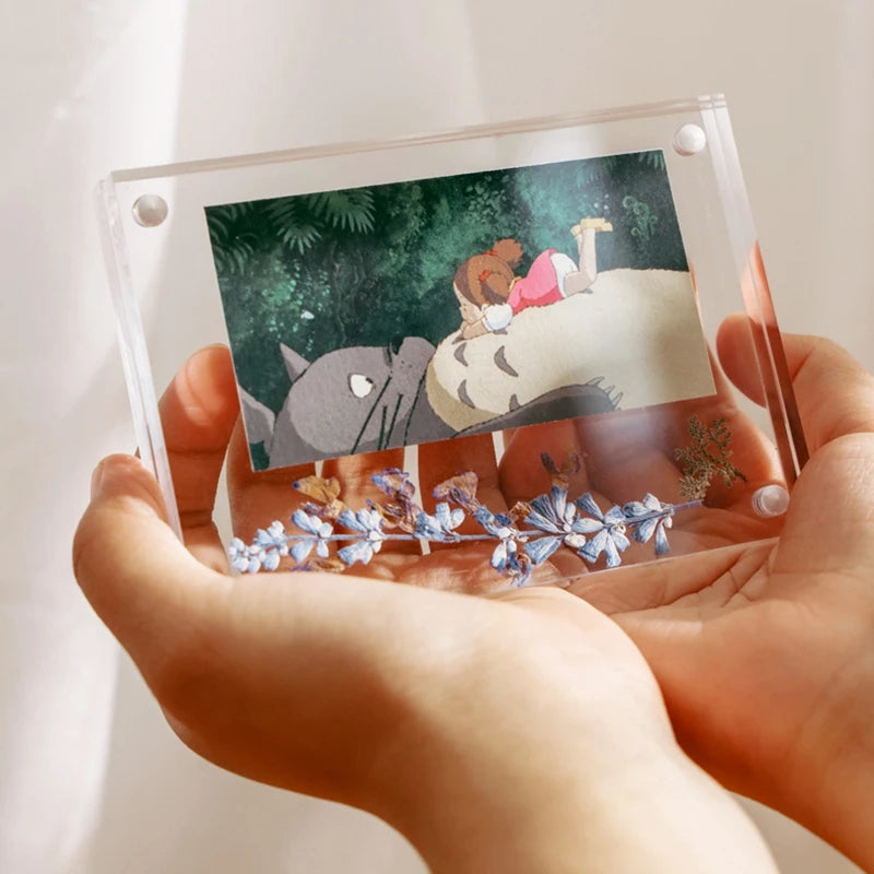 Acrylic Magnetic Frame Double Sided Clear Magnetic Photo Frames Mini Picture Display Stand Kpop Photocard Holder Home Decor