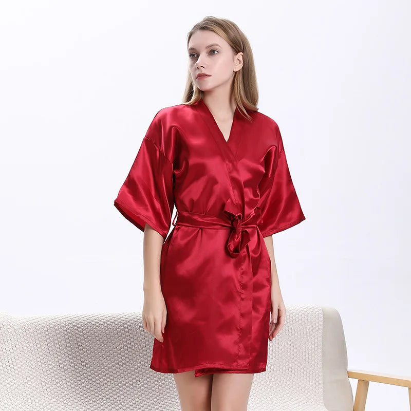 King And Queen Satin Robes Set Couple Couples Robes Mr. And Mrs. Kimono for Bride Kimonos Mr and Mrs Personalized Robes