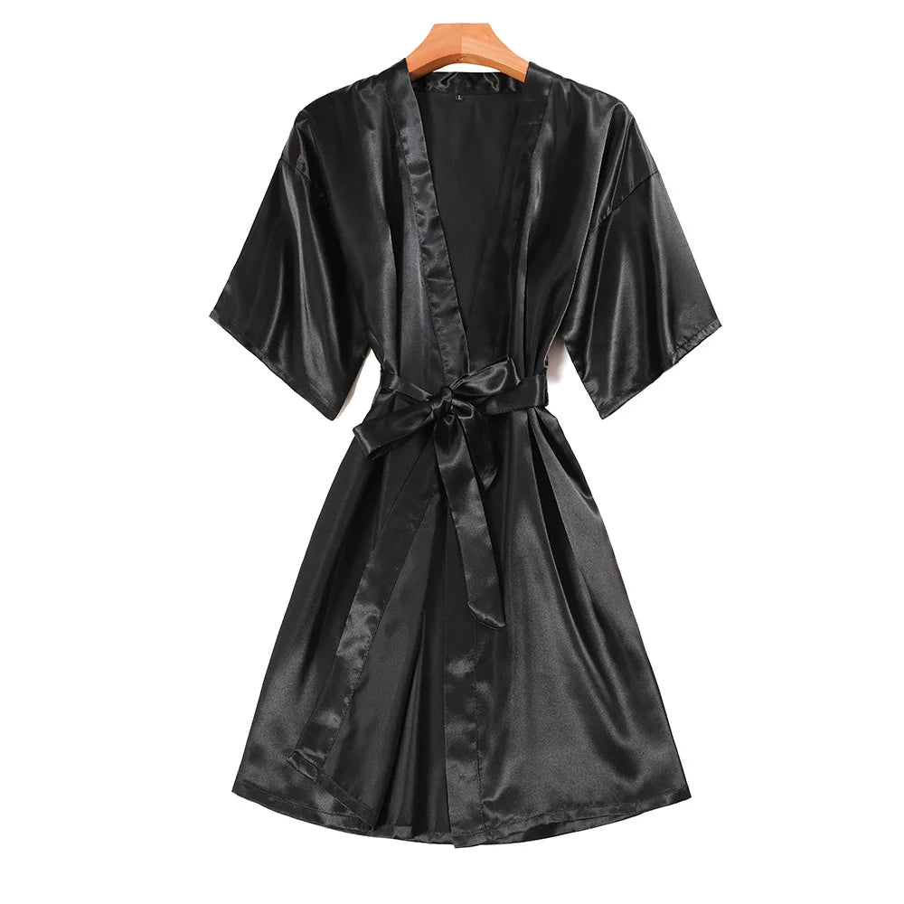 King And Queen Satin Robes Set Couple Couples Robes Mr. And Mrs. Kimono for Bride Kimonos Mr and Mrs Personalized Robes